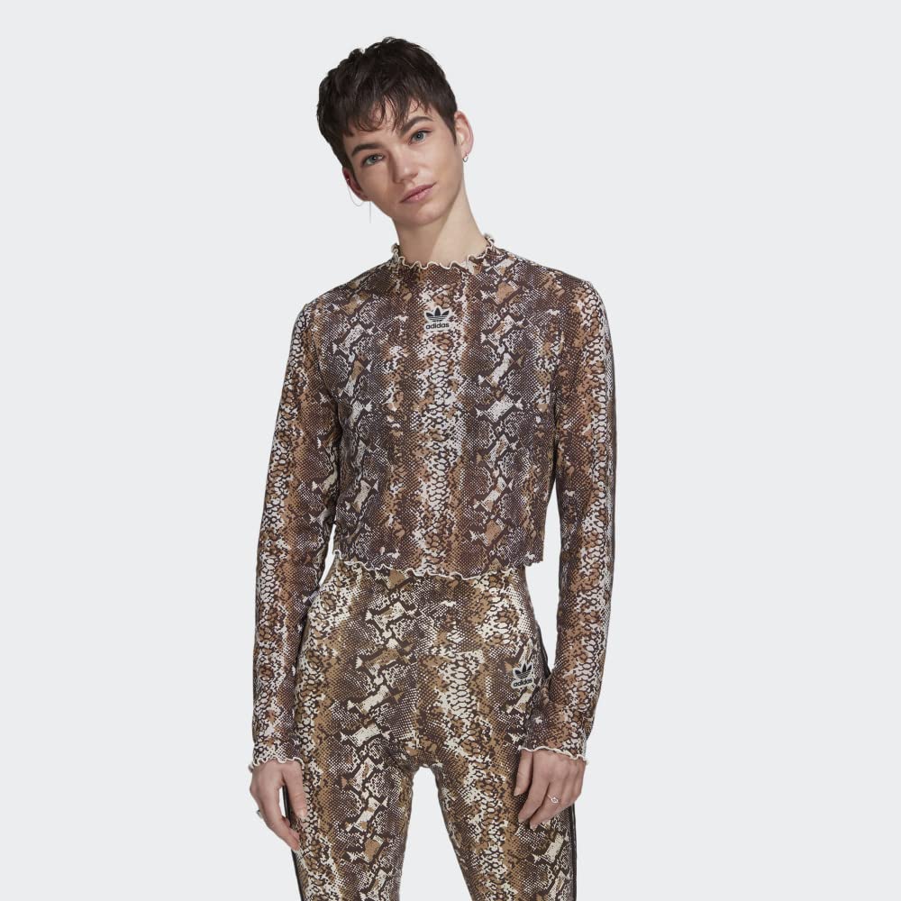 Amazon.com: adidas Originals Women's Snakeprint Mesh Top
